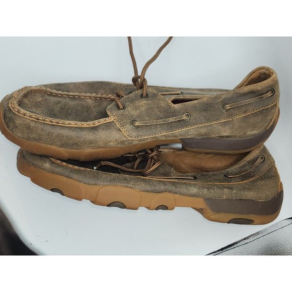 Twisted X Men's 13 Genuine Leather Lace-Up Driving Shoe - Picture 4 of 6